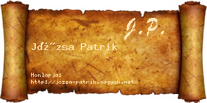 Józsa Patrik névjegykártya