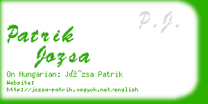 patrik jozsa business card